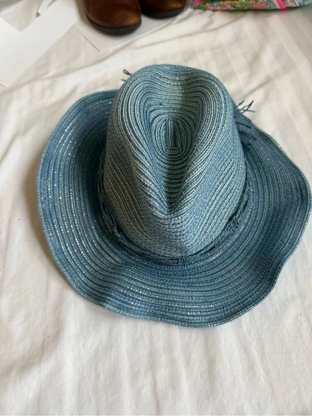 Stylish Women's Teal Braided-Band Sun Hat